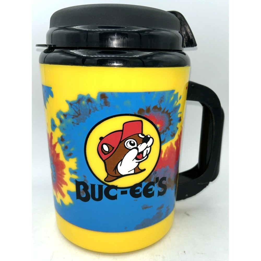 BUC-EE'S 52 OZ Travel Mug Jug Tumbler BUCEES Yellow Thermo-Serv Brand Made USA